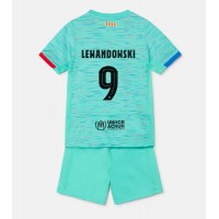 Dječji Nogometni Dres Barcelona Robert Lewandowski #9 Rezervni 2023-24 Kratak Rukav (+ Kratke hlače)